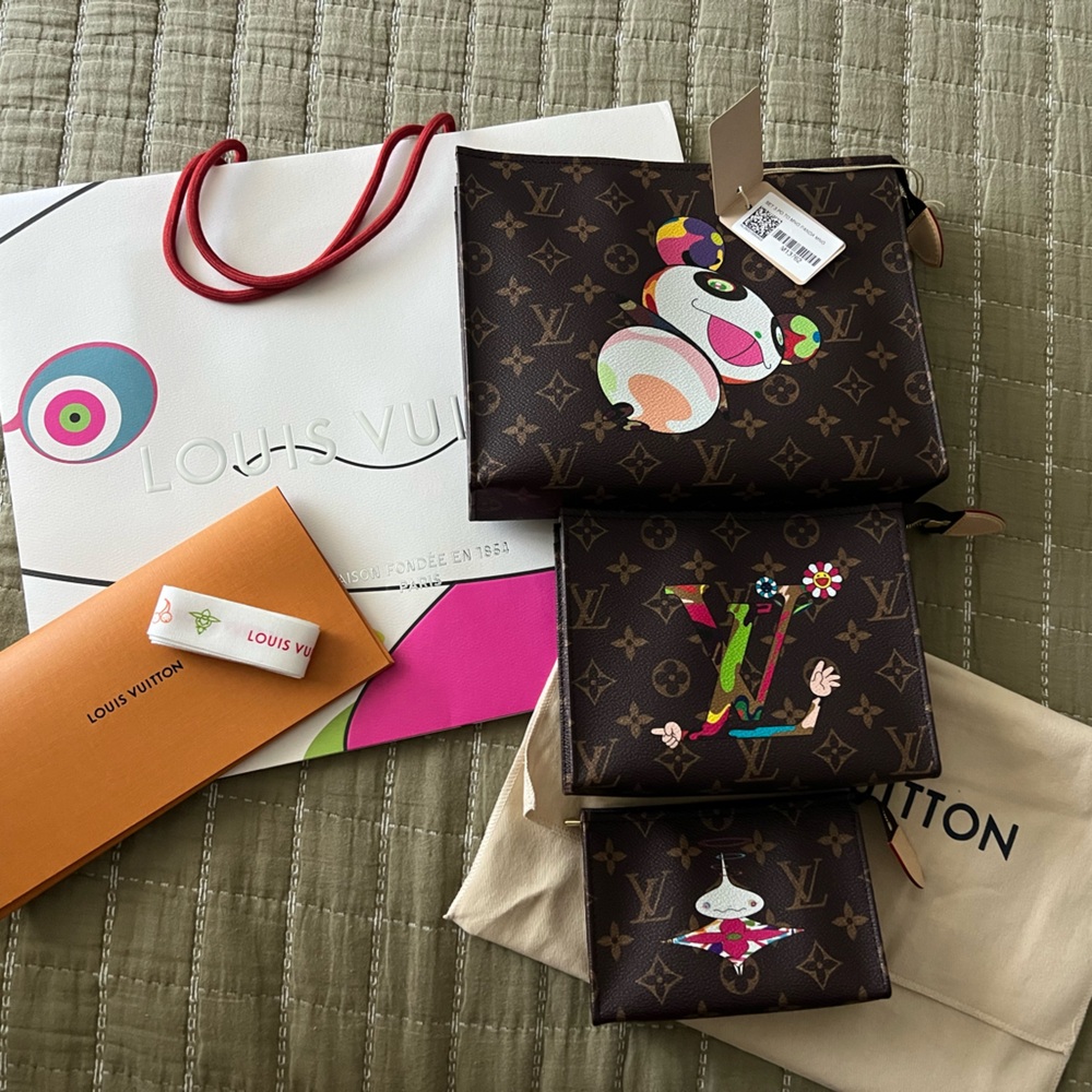 Louis Vuitton x Murakami Trio Toiletry Pouch NWT